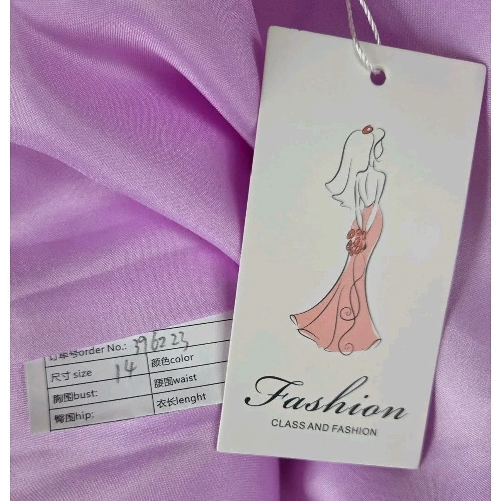 Girls Purple Fairy Dress 14 Maxi Floral Corset One Shoulder Special Event NWT